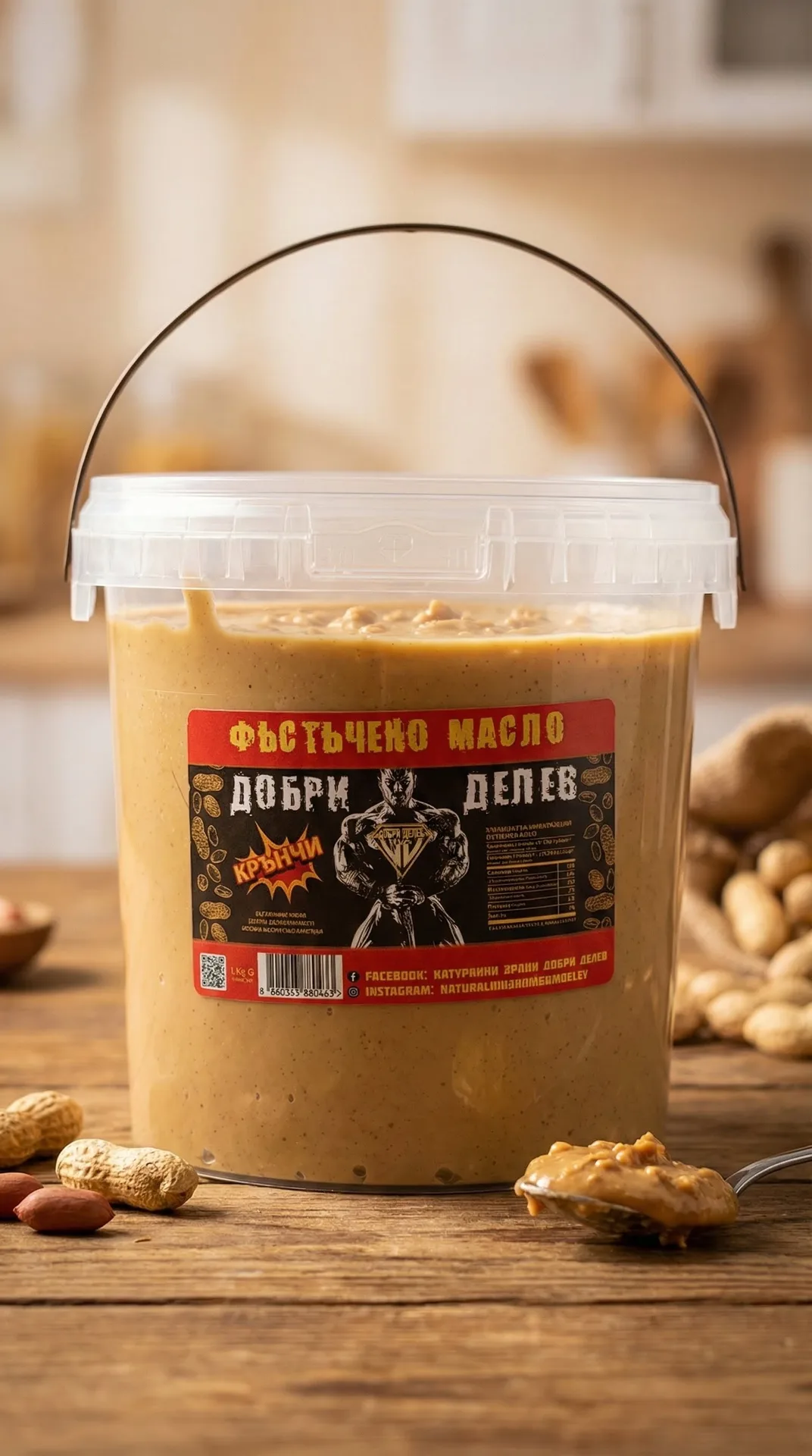 Фъстъчено масло Крънчи 1 кг - натурален продукт от Dobri Delev
